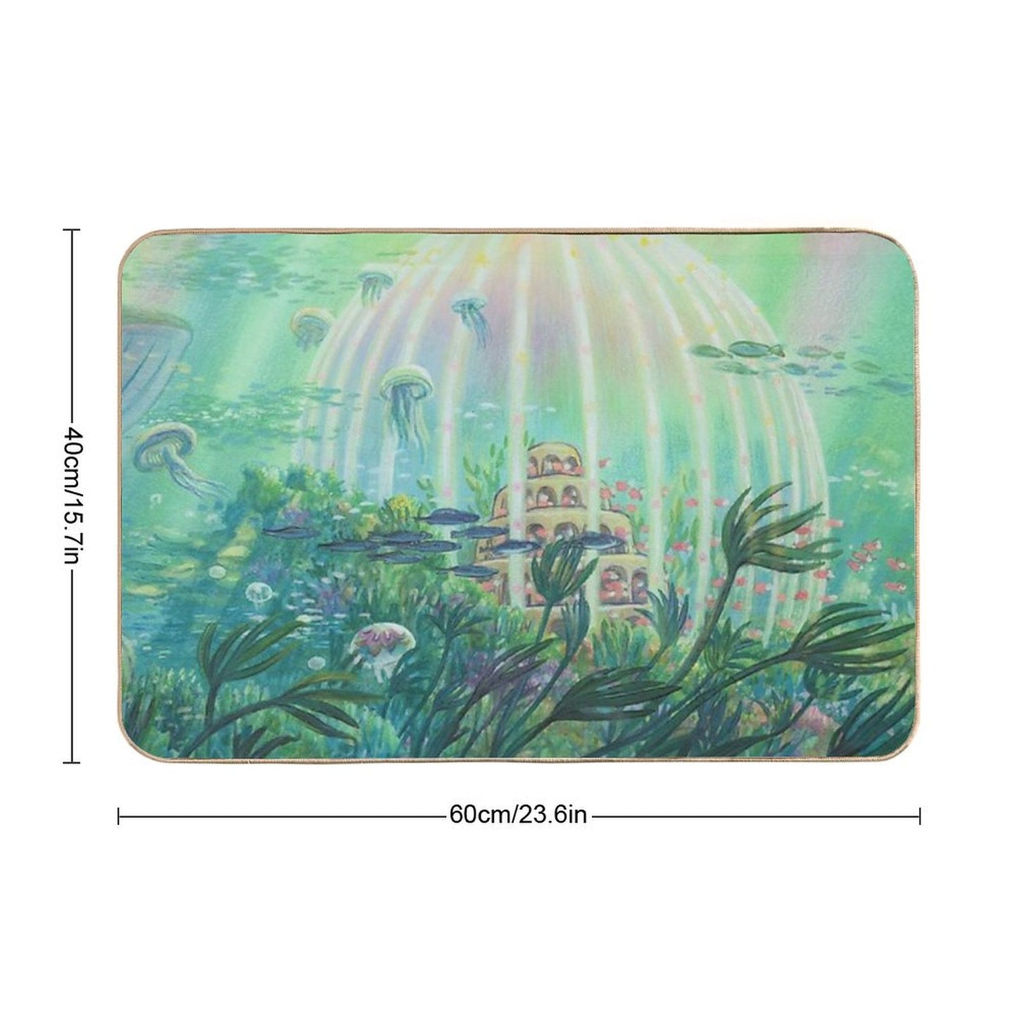Ponyo Painting Anime Underwater Bath Mat