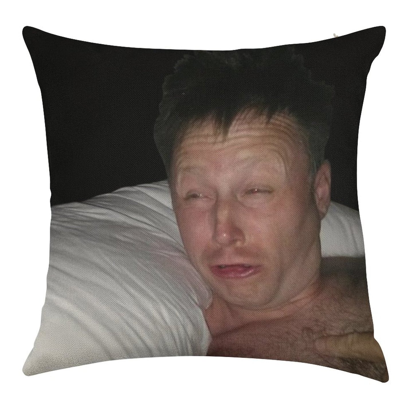 Limmy Waking Up Linen Throw Pillow Cover