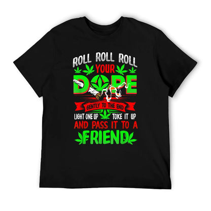 Funny Weed Pot Lover Roll Joint Friend Smoking Marijuana T-Shirt