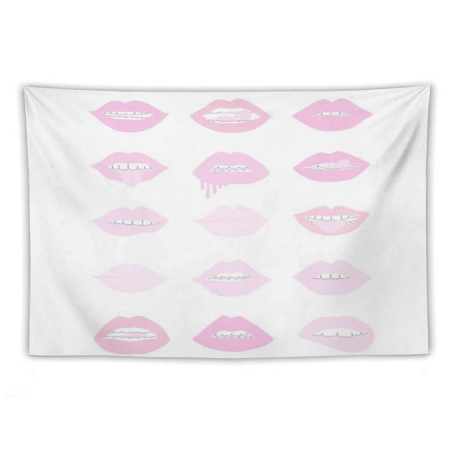 Pink And Blush Lipstick Lips Tapestry