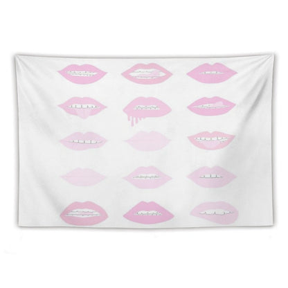 Pink And Blush Lipstick Lips Tapestry