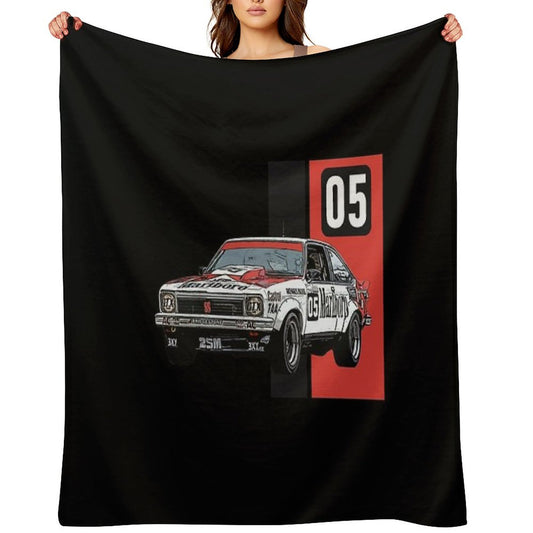 Holden Brock Torana Black And Red Stripe Throw Blanket