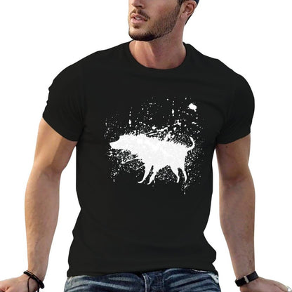 Banksy Splash Dog  Oversized Silhouette T-Shirt