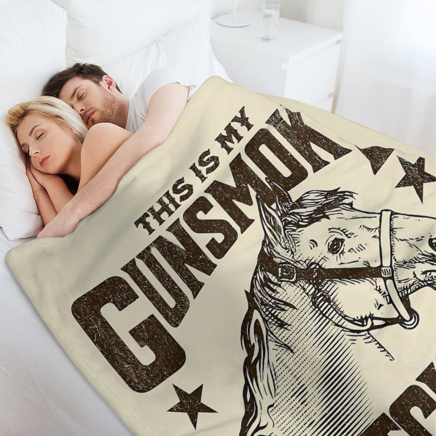 This Is My GUNSMOKE Watching Blanket Funny Retro TV Throw Blanket