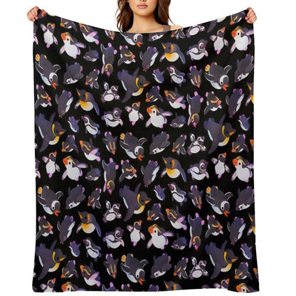 Penguin Day - Namedark Throw Blanket