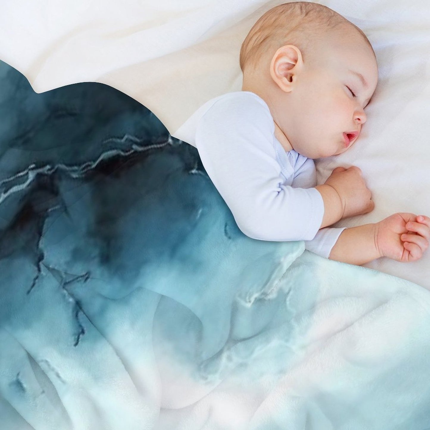 Cloudy Storm - Abstract Alcohol Ink Art Throw Blanket