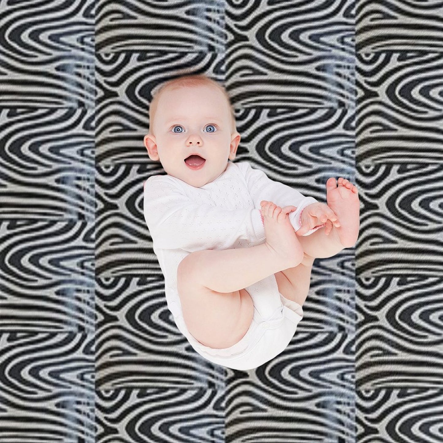 Lovely Zebra Pied Stripes Throw Blanket