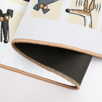 Heads Up Cream Bath Mat