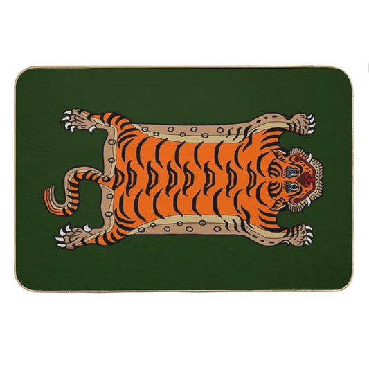 TIBETAN TIGER RUG-green Bath Mat