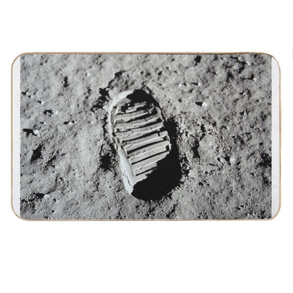 Footprint on The Moon by Buzz Aldrin Apollo 11 Bath Mat