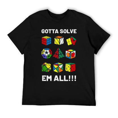 Competitive Puzzle Cube Gotta Solve Em All Speed Cubing  Tagless Design T-Shirt