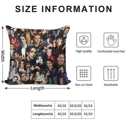 Timothee Chalamet Soft Shrink-Resistant Throw Pillow