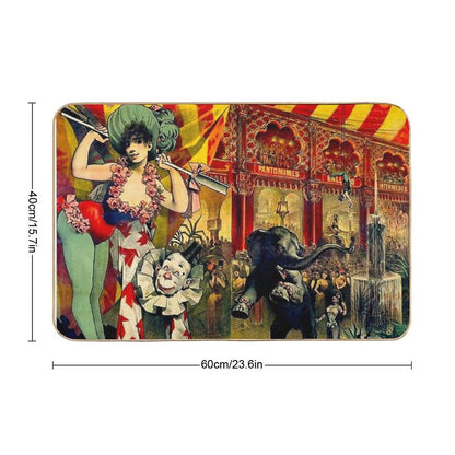 CIRCUS  Vintage 1890 Circus Advertising Print Bath Mat