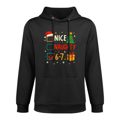 Christmas List Nice Naughty 6 7 Funny Six Seven Meme 67 Xmas Machine Washable Hoodie