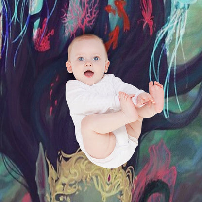 Abyss Mermaid Throw Blanket