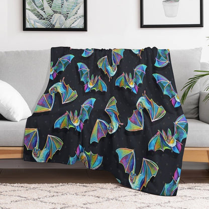 Psychedelic Bat Pattern by Robert Phelps Throw Blanket
