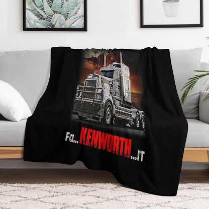 Truck It Ain&Rsquo;T Easy But It&Rsquo;S Fa Kenworth It Throw Blanket