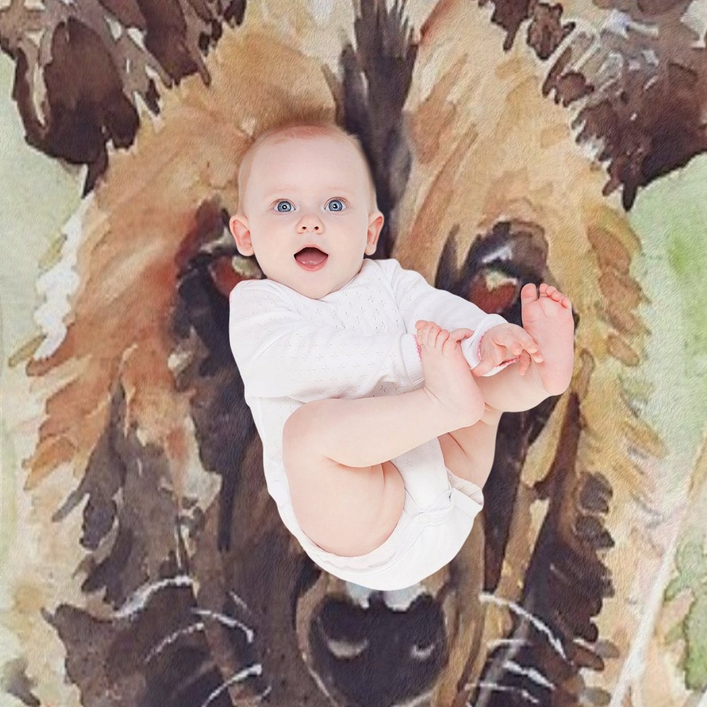 African Wild Dog Throw Blanket