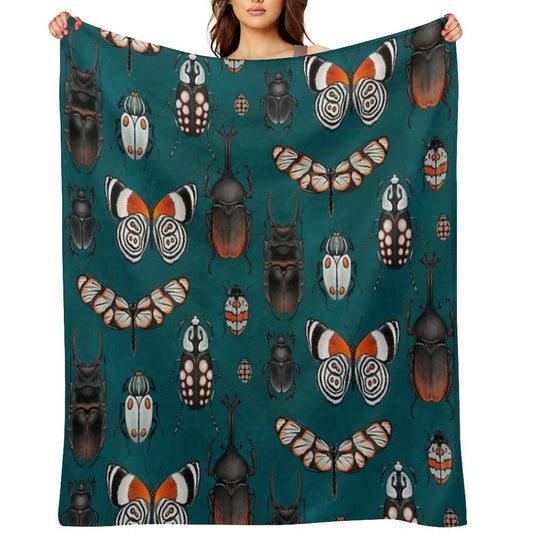 Bugs And Beetles Throw Blanket