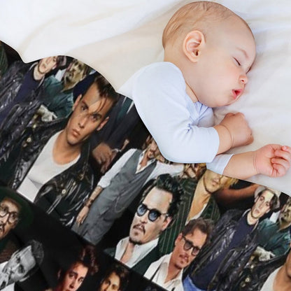 Johnny Depp Sexy Collage Throw Blanket