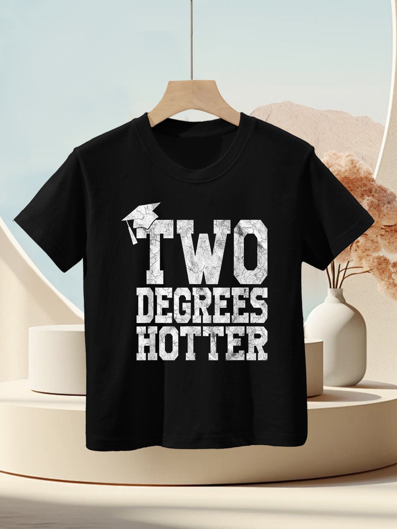 Graduation By Design Company Funny Graduation Gift Two Degrees Hotter Bachelor&#39;s Degree Kids T-Shirt