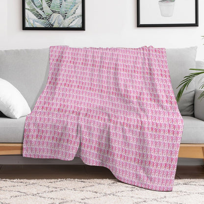 Pink Monkeys Throw Blanket