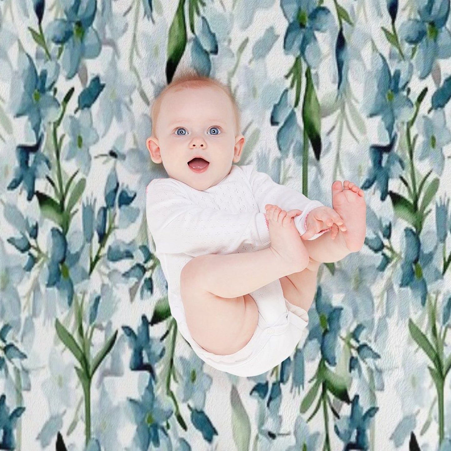 Blue Branches Throw Blanket