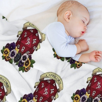 Dice Capricorn Throw Blanket