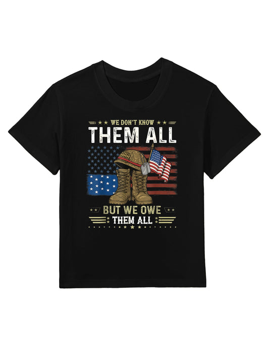 We Owe Them All Partiotic Veterans Day Memorial Day Kids T-Shirt