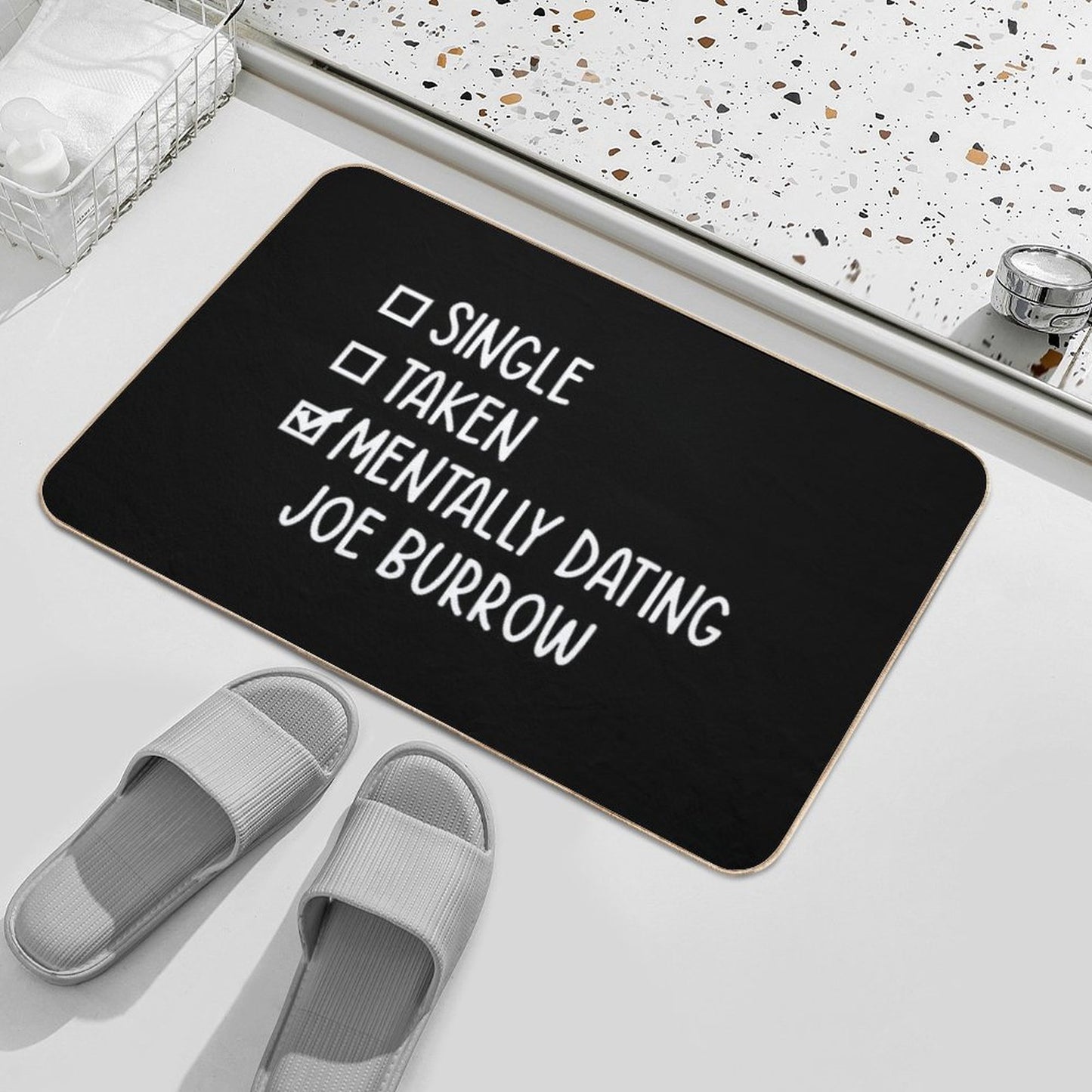 Mentally Dating Joe Burrow #2 Bath Mat