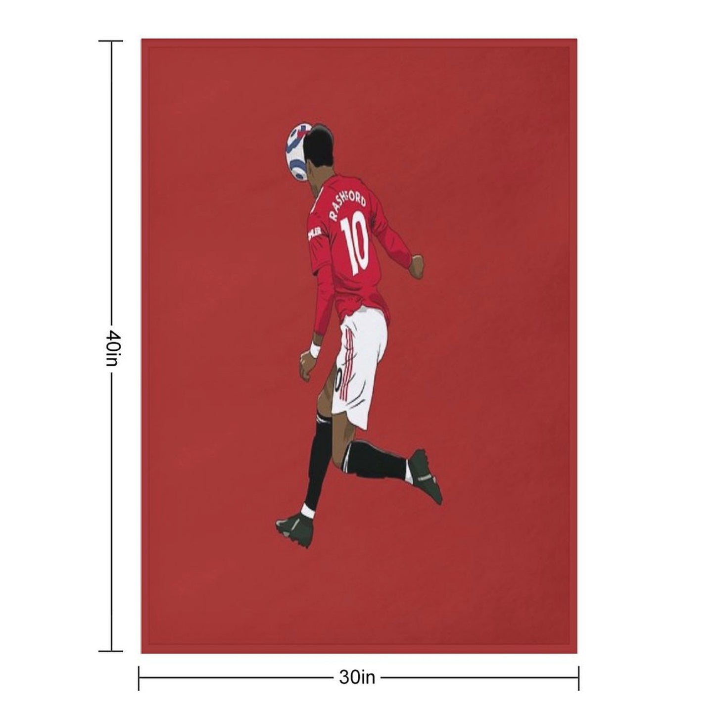 Marcus Rashford Header Throw Blanket