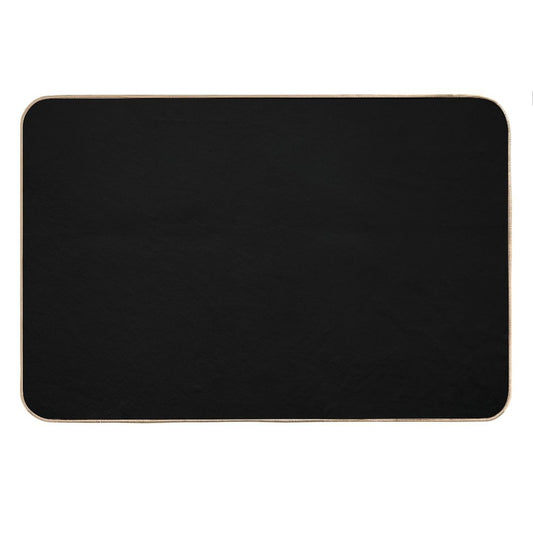 Solid Black Bath Mat