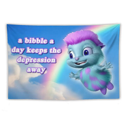 A Bibble A Days Keeps The Depression Away Tapestry