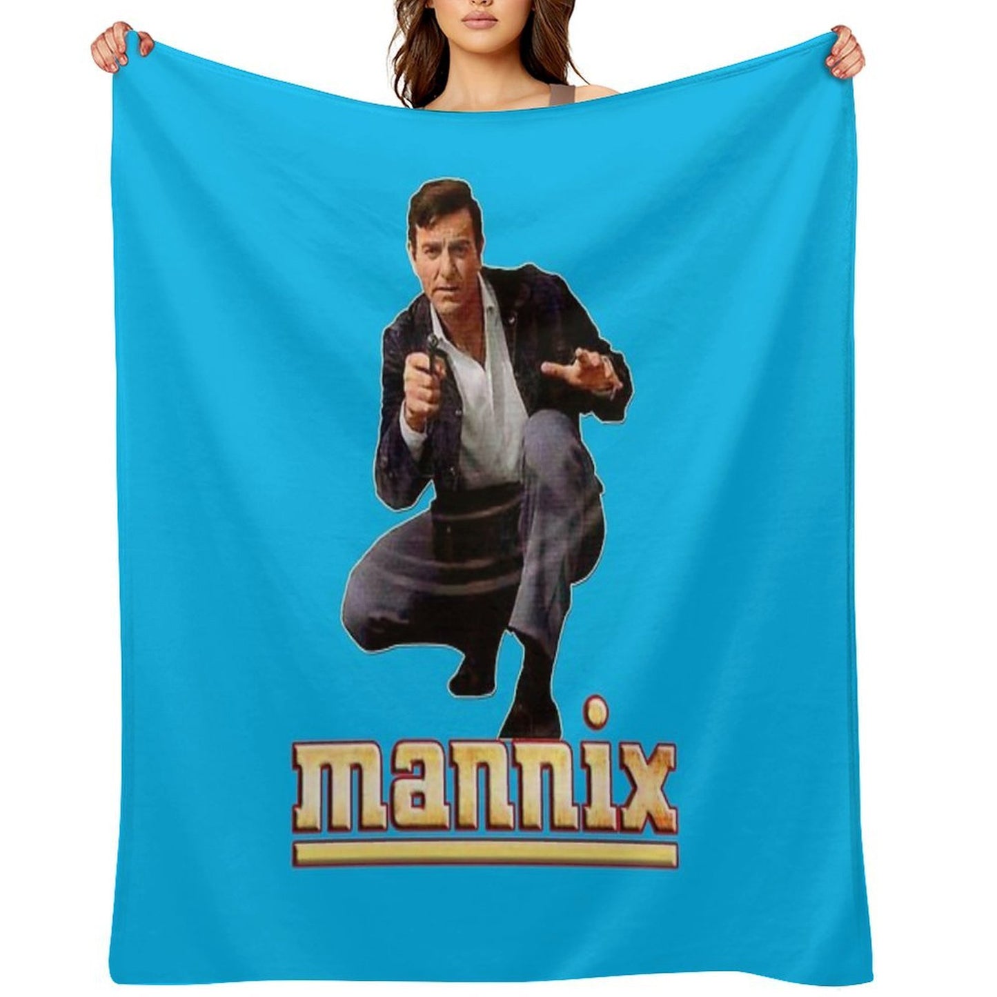 Mannix Retro Vintage 60s 70s Tribute Throw Blanket