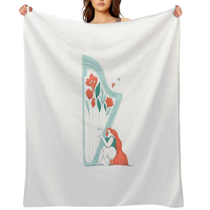 Floral Melody Throw Blanket