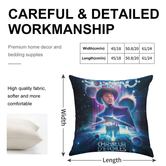 SOPRANO STAR HUNTER Linen Throw Pillow Cover