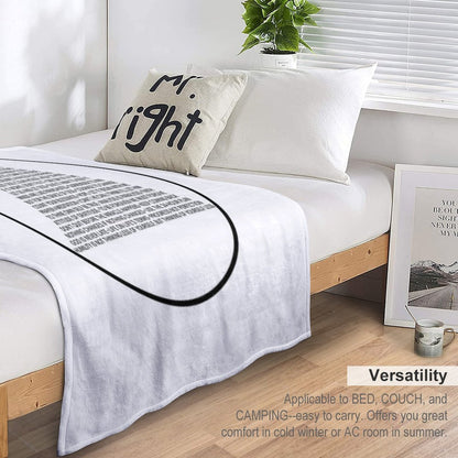 Alcoholics Anonymous Symbol in Slogans (A.A.) Throw Blanket