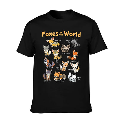 Kawaii Fox Animals of The World Educational Animal Fox Lover  Classic T-Shirt
