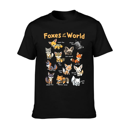 Kawaii Fox Animals of The World Educational Animal Fox Lover  Classic T-Shirt