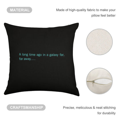 In A Galaxy Far Far Away Linen Throw Pillow Cover