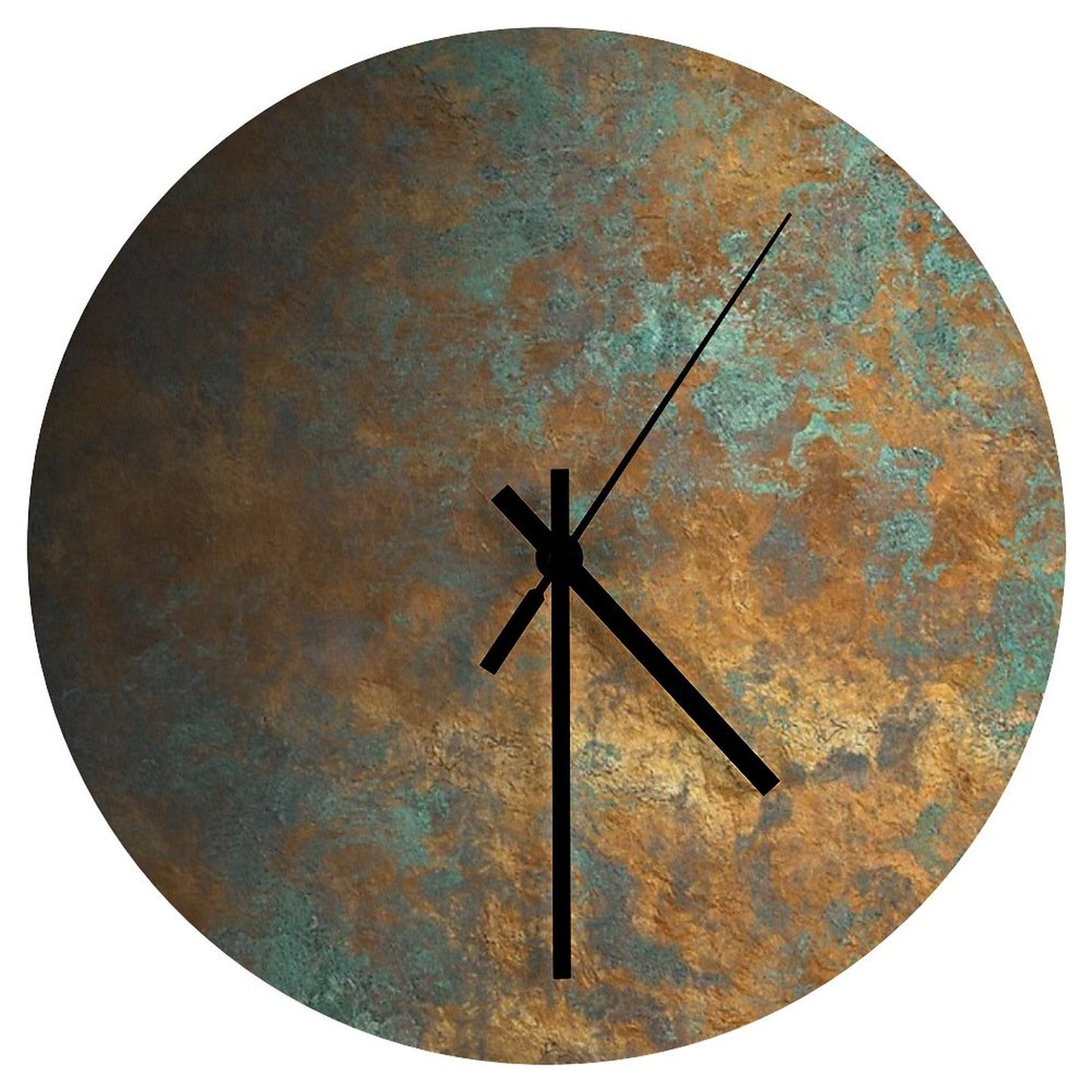 Oxidized Copper Wall Clock