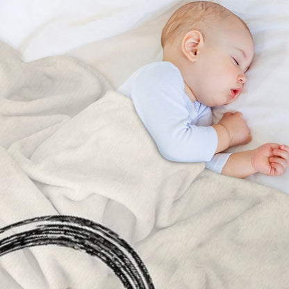 Enso Circle And Bonsai Tree on Canvas Throw Blanket