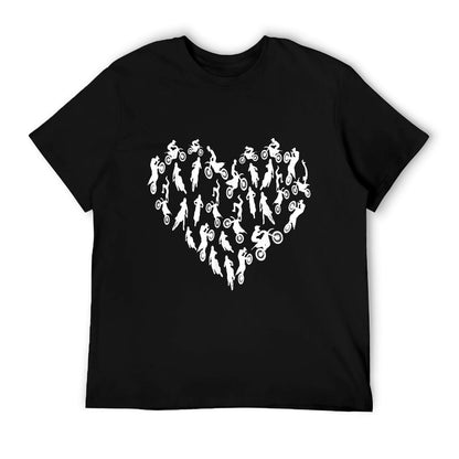 Motocross Heart - Valentines Day Hearts Dirt Bike Motocross T-Shirt