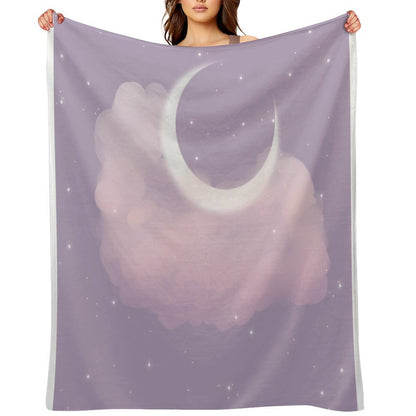 Purple Moon Throw Blanket