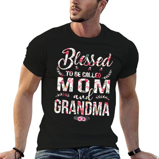 Blessed To Be Called Mom And Grandma Floral Mother&#39;s Day T-Shirt