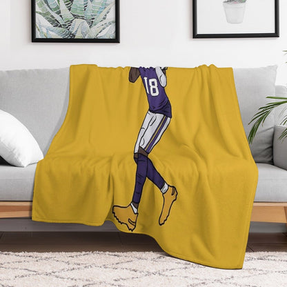 Justin Jefferson Celebration Throw Blanket