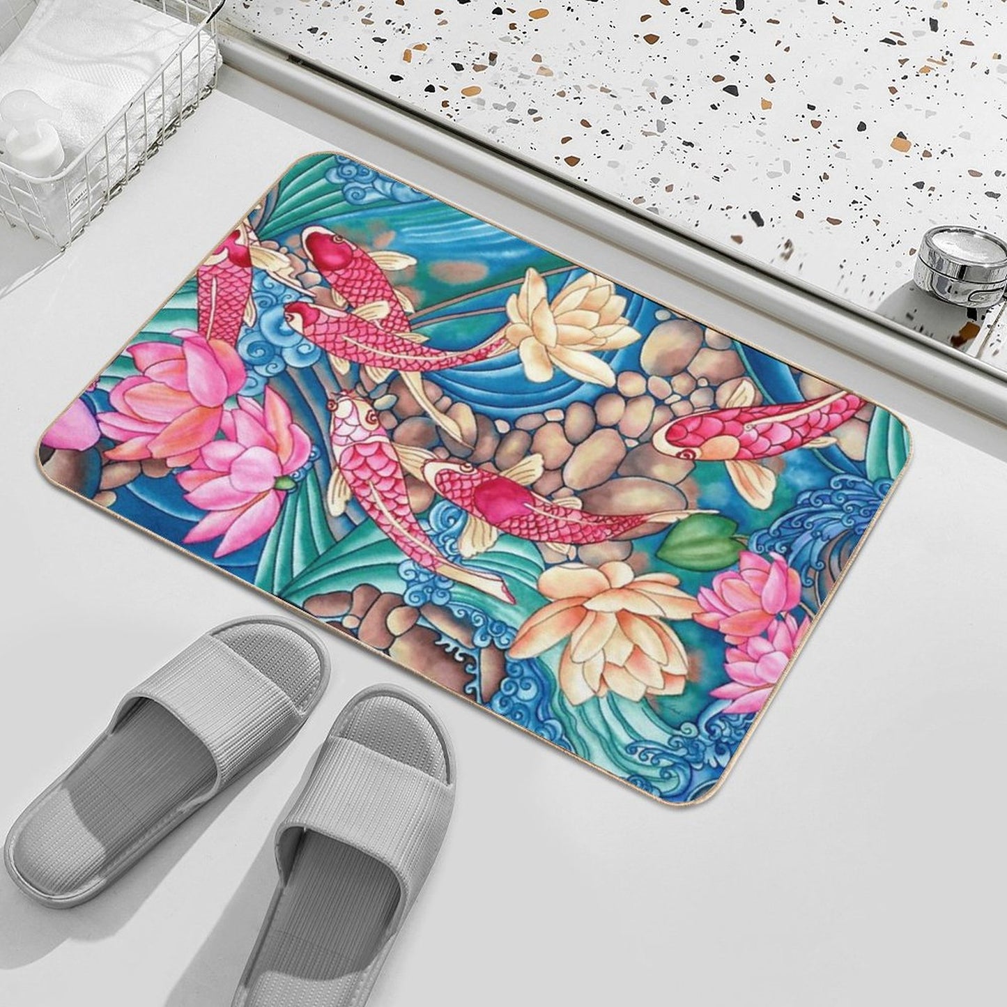 Koi Pond Bath Mat