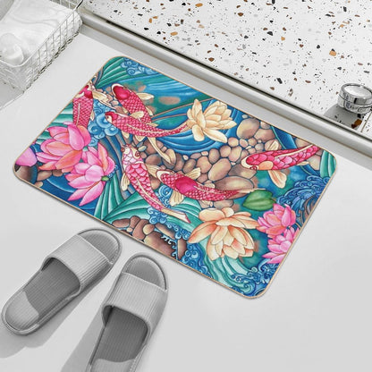 Koi Pond Bath Mat