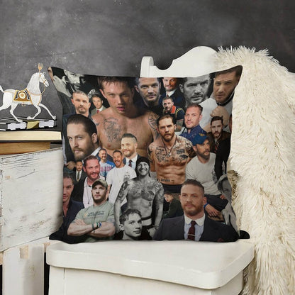 Tom Hardy Linen Throw Pillow Cover