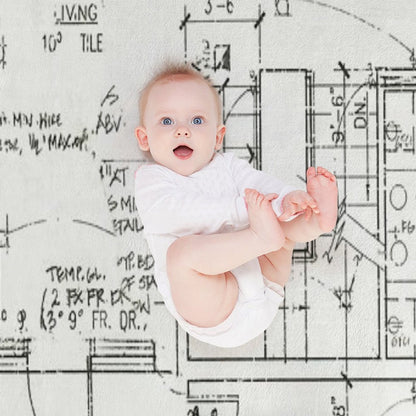 Architects Blueprint - Architecture Pattern Throw Blanket